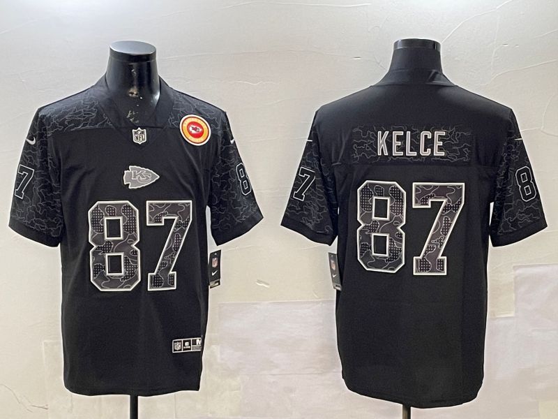 Men Kansas City Chiefs 87 Kelce Black 2025 Nike Vapor Limited NFL Jersey style 2103